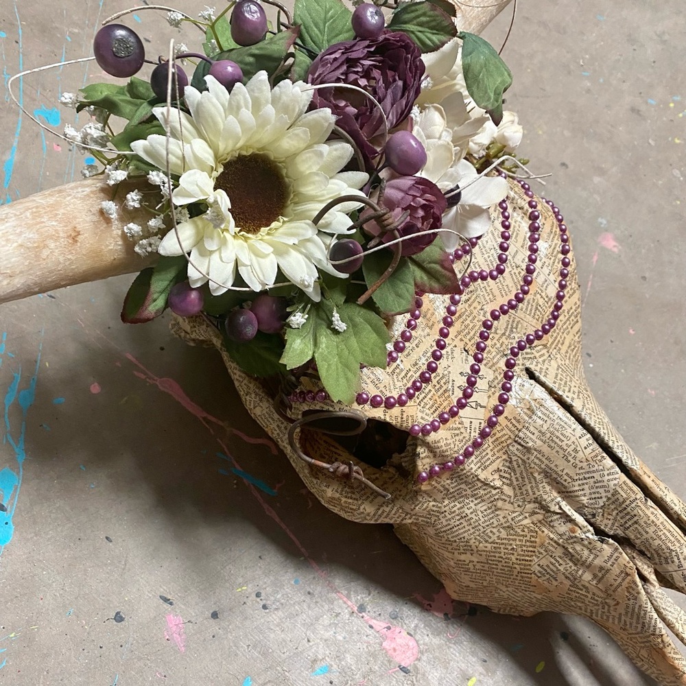 Authentic Cow Skull Beautifully Embellished